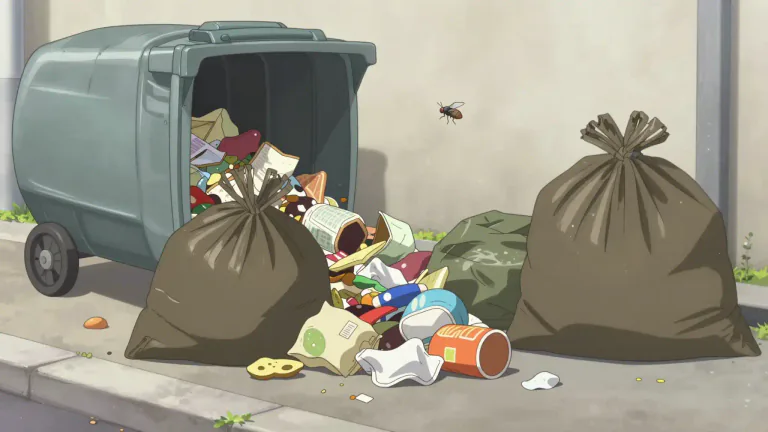 Visual representation of "garbage" - Waste material or trash