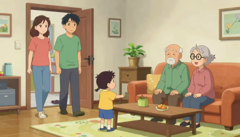 Visual representation of "visit" - To go to and stay with a person or family, usually socially.