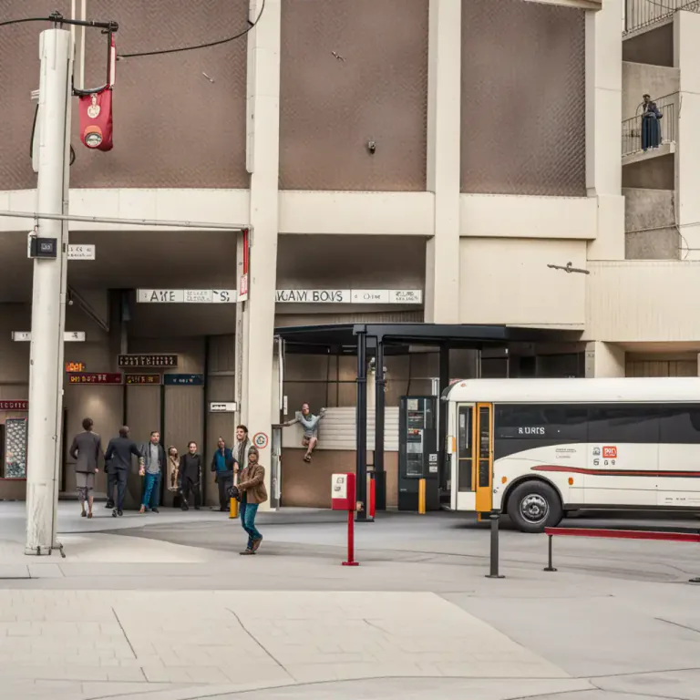 Visual representation of "station" - A place where buses or trams stop for people to get on or off