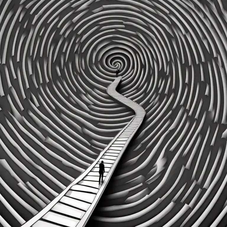 Visual representation of "talk around" - To discuss something without being direct or clear