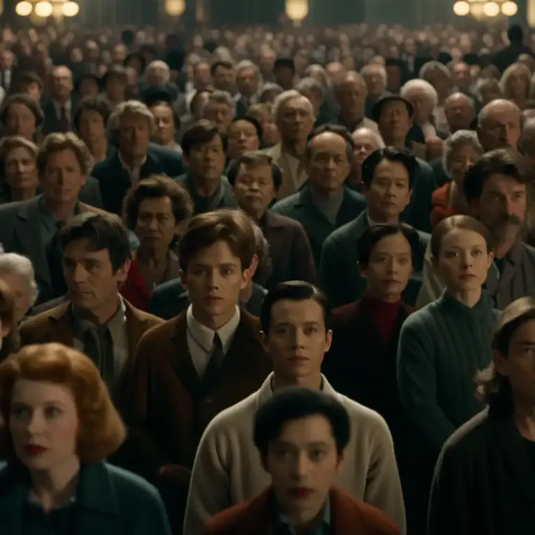 Visual representation of "extra" - A person who is hired to play a very small part in a movie, usually as a member of a crowd