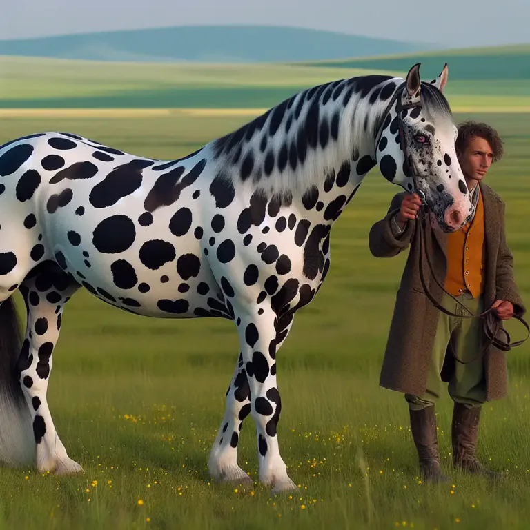 Visual representation of "piebald" - An animal, especially a horse, that has a piebald pattern