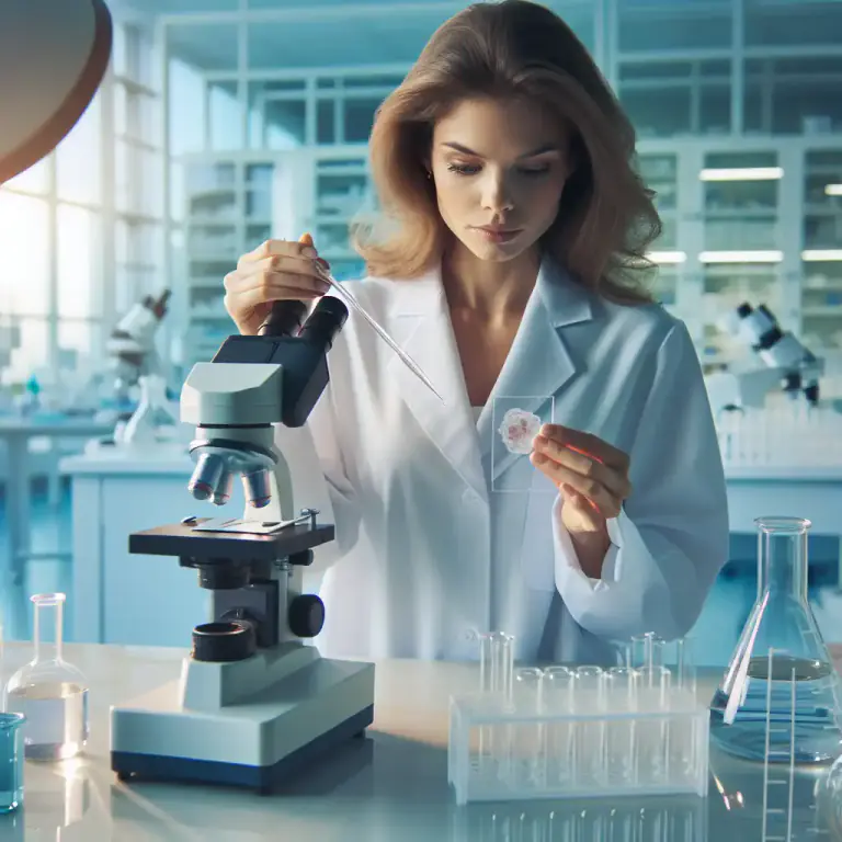 Visual representation of "fixative" - A substance used to preserve specimens for microscopic study
