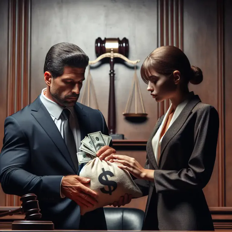Visual representation of "restitution" - Payment made by a person or organization to make up for some wrong they've done.