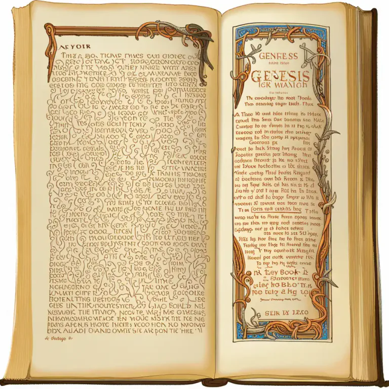 Visual representation of "book" - A section of a written work, such as the Bible.
