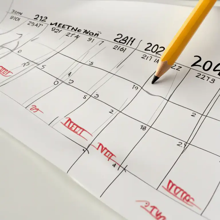 Visual representation of "pencil in" - To temporarily schedule something