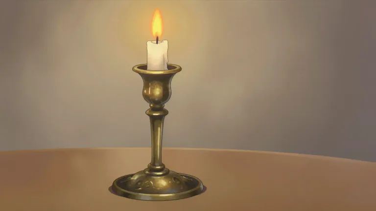 Visual representation of "candlestick" - A holder with a socket for a candle.