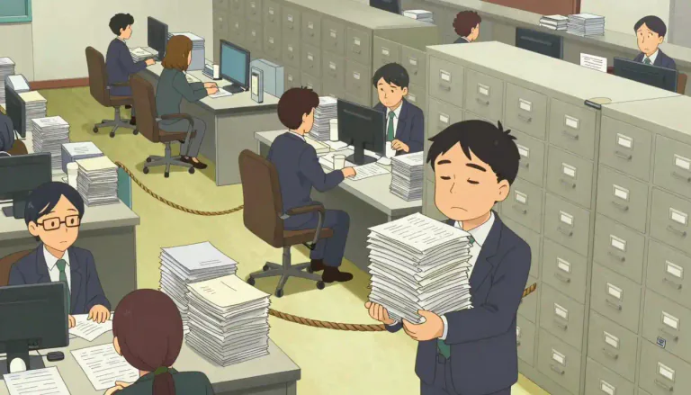 Visual representation of "bureaucracy" - A system of government or business that has many complicated rules and ways of doing things.