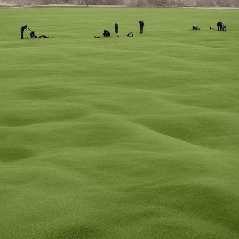 Visual representation of "sod" - To cover with sod or pieces of turf.
