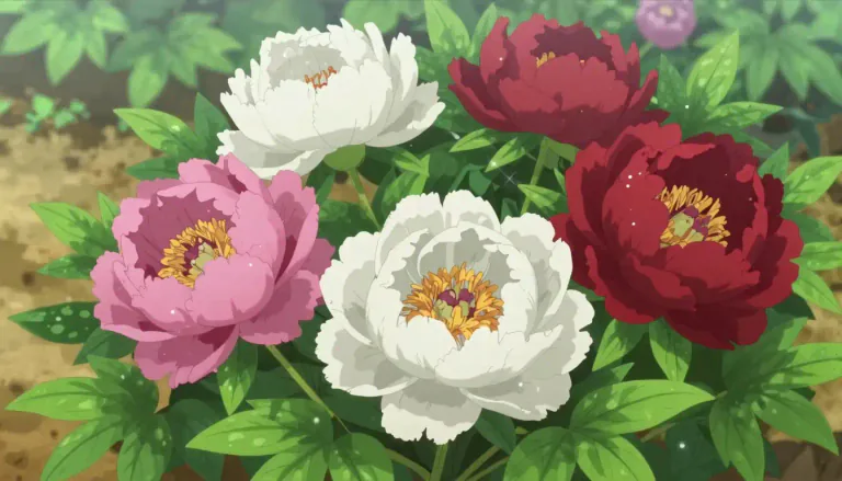 Visual representation of "peony" - A type of plant with large, often colorful flowers