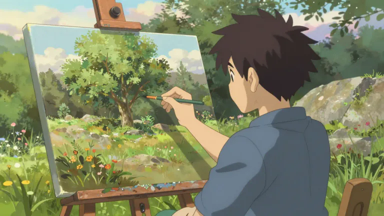 Visual representation of "naturalism" - A style and theory in art that imitates natural things