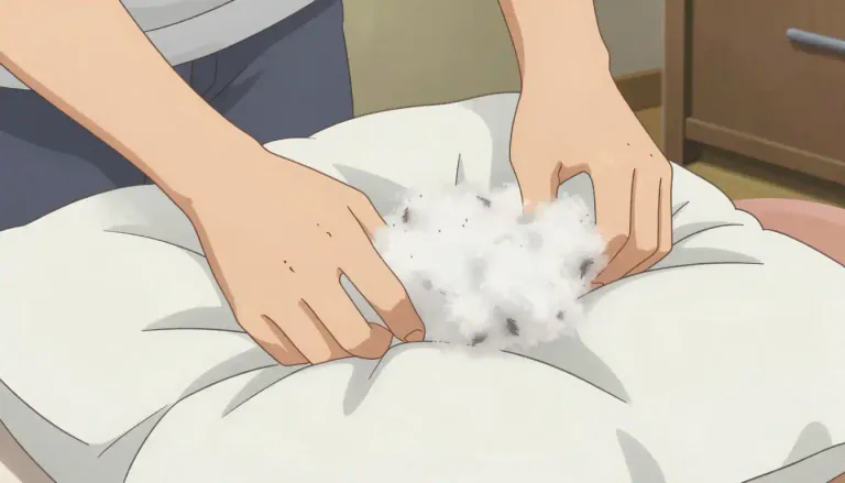 Visual representation of "wadding" - A soft material used to fill up something.