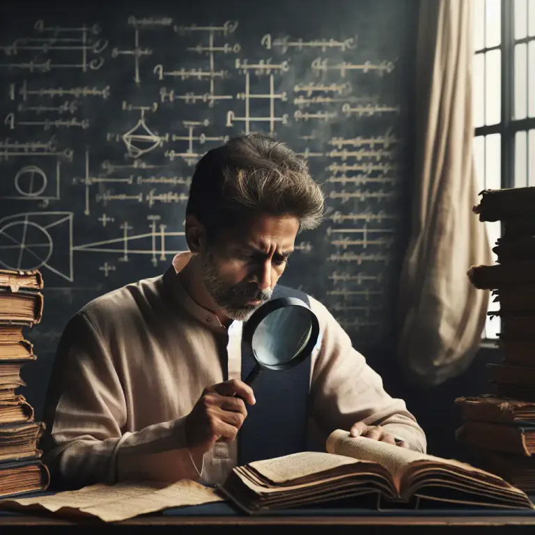 Visual representation of "delve" - to study hard to comprehend or learn something