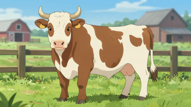 Visual representation of "bullock" - A young, castrated male cow, raised for meat