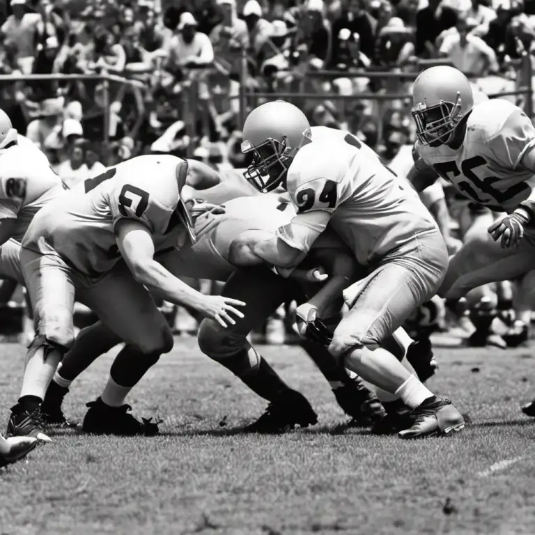 Visual representation of "tail back" - A defensive player in football who is positioned behind the line of scrimmage