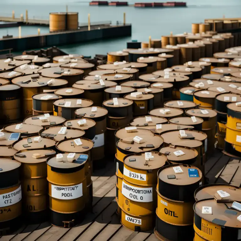 Visual representation of "barrel" - A measure of volume for crude oil and petroleum products