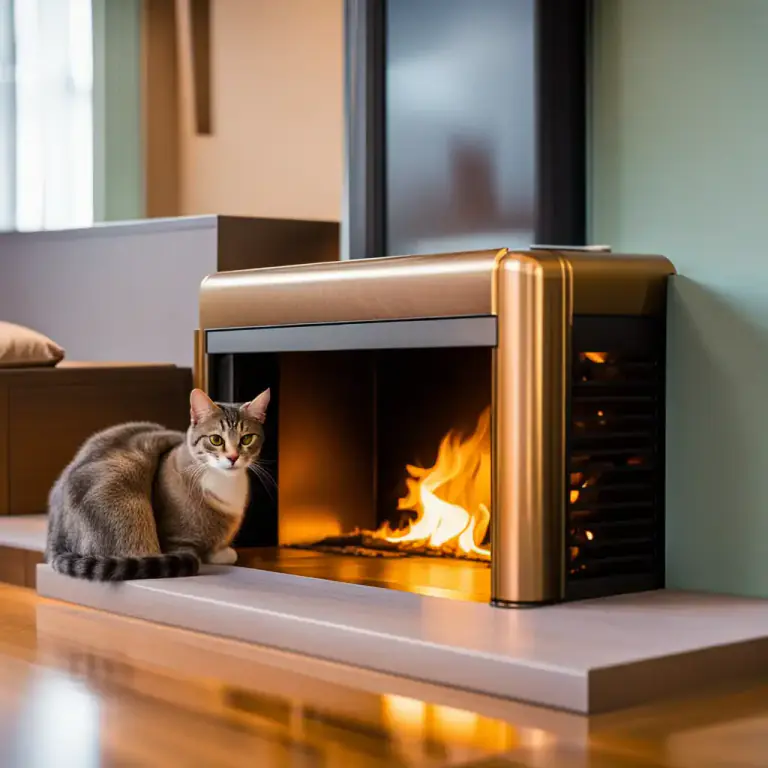 Visual representation of "fender" - A low metal frame in front of a fireplace to stop the coal or wood from falling out