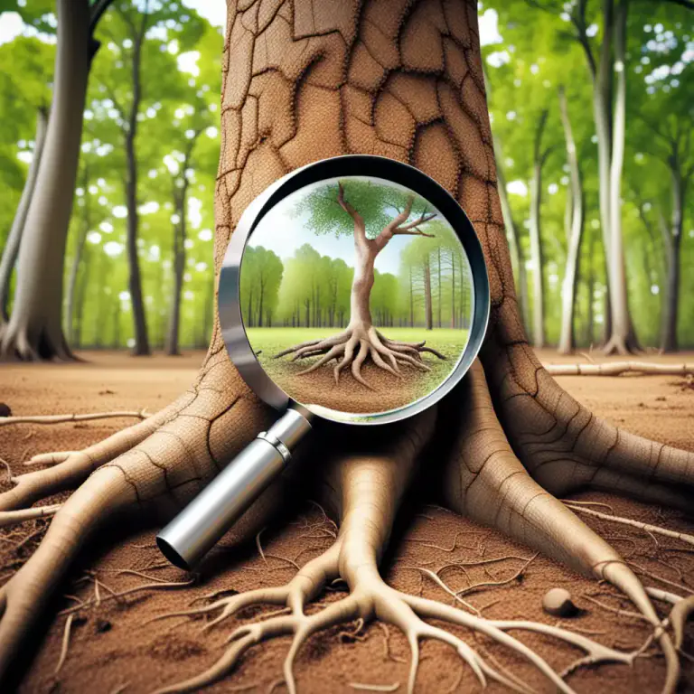 Visual representation of "radical" - Relating to root cause or base level of something