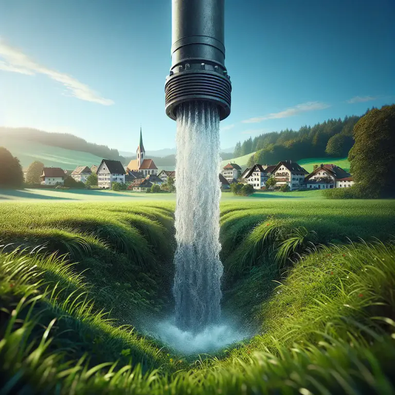 Visual representation of "standpipe" - A high vertical pipe or reservoir built to hold water and create pressure in a water supply system.