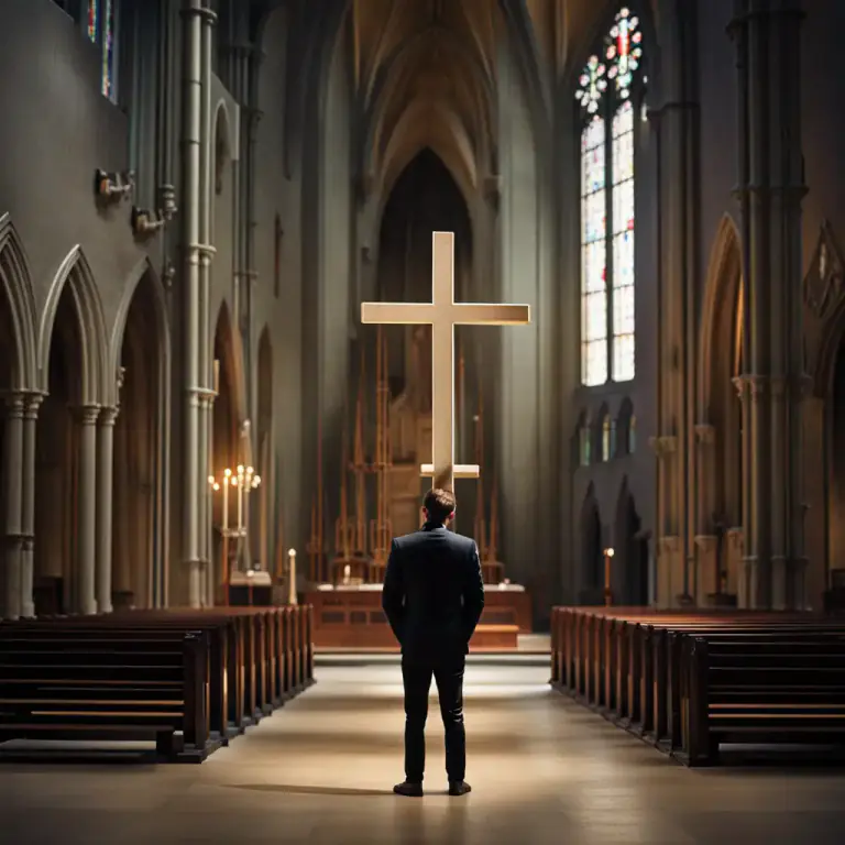 Visual representation of "sceptic" - A person who doubts the truth of religion, particularly Christianity.