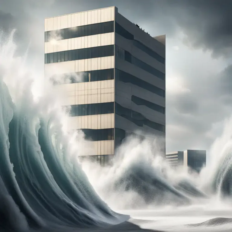 Visual representation of "reverberation" - The after-effects or consequences of an event or action