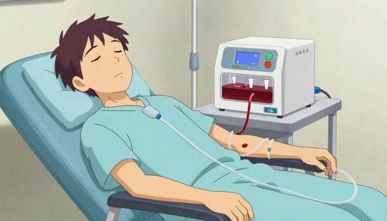Visual representation of "dialysis" - A treatment that does the work of your kidneys when they can't function properly.
