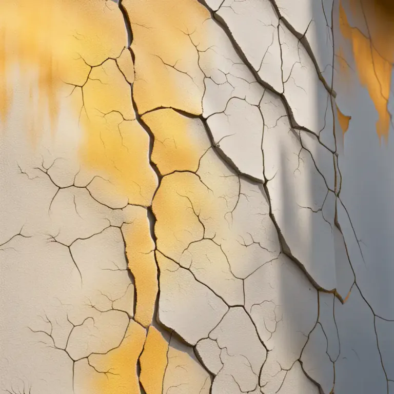Visual representation of "craze" - To develop a fine network of surface cracks