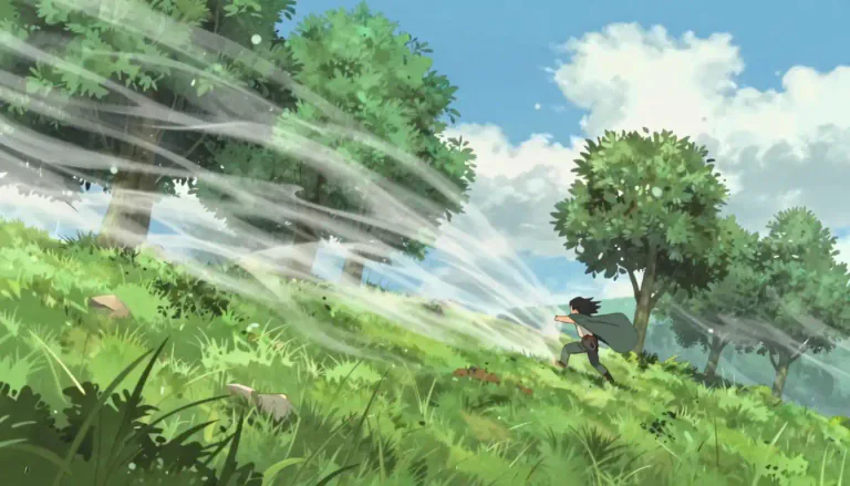 Visual representation of "wind" - Moving air, especially as a force of nature