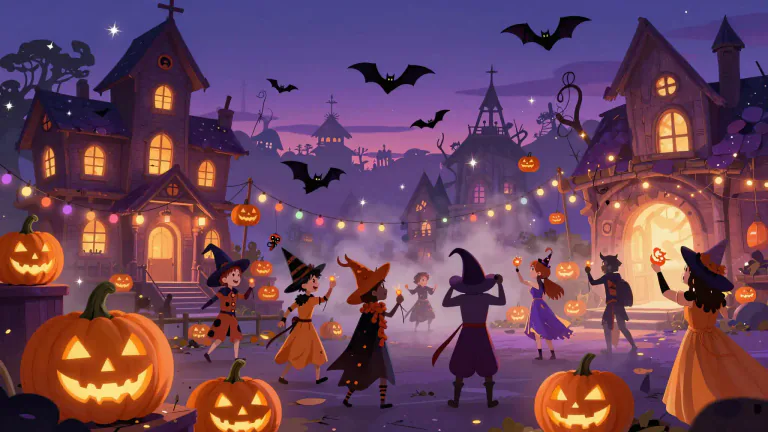 Visual representation of "spooktacular" - An extremely entertaining and exciting event or decoration, typically associated with Halloween.