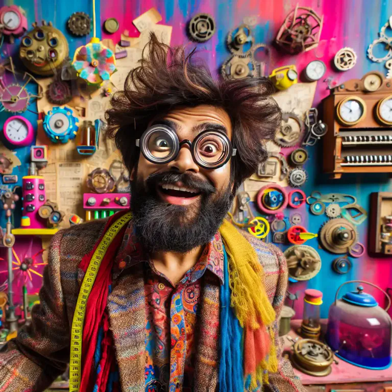 Visual representation of "wack" - A crazy or eccentric person