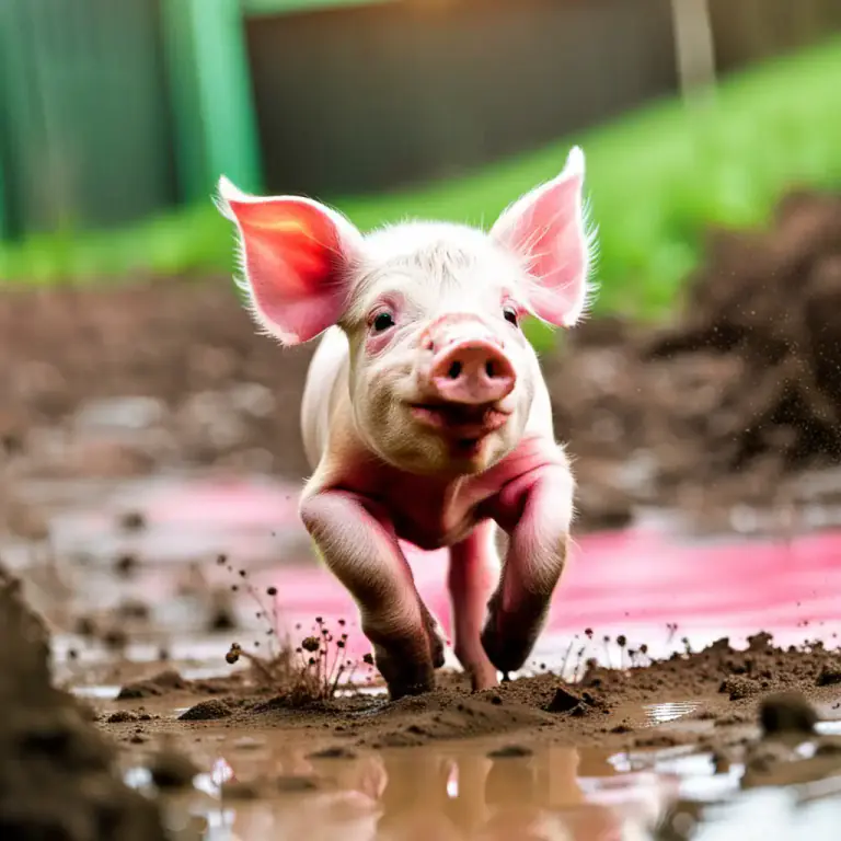 Visual representation of "piggy" - A small pig.