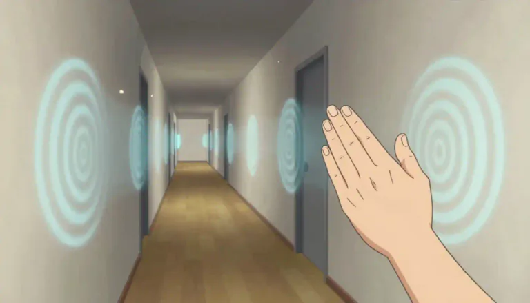 Visual representation of "echo" - A sound that is reflected off a surface and is heard again