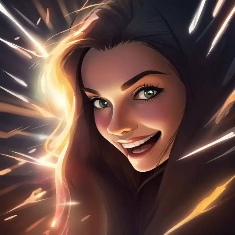 Visual representation of "sparkle" - to be lively or bright, show excitement or pleasure