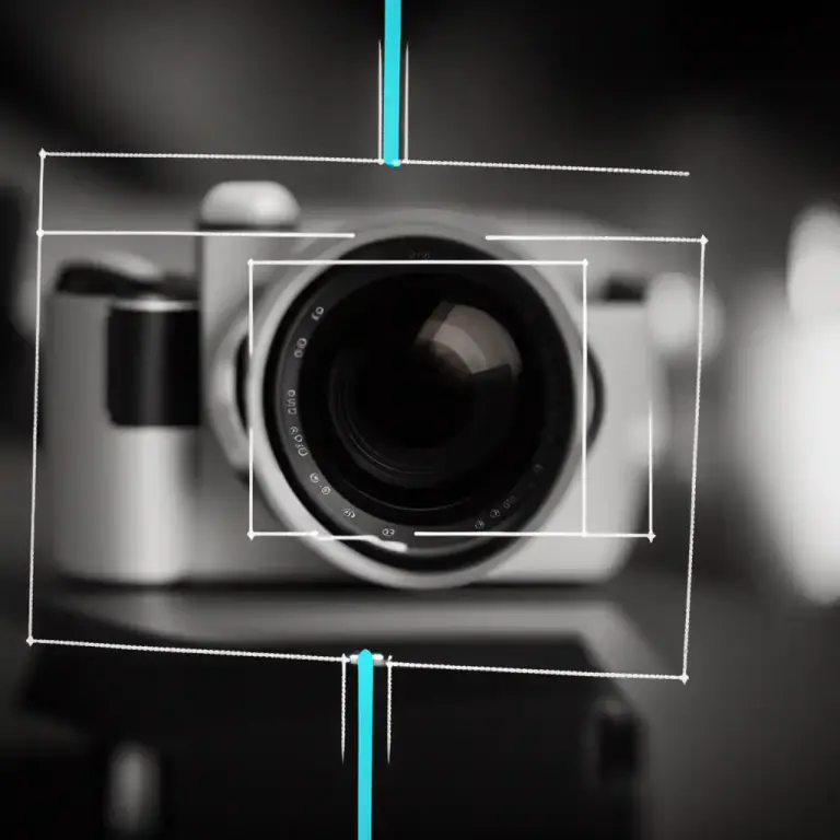 Visual representation of "focus" - The point at which an object must be positioned for a clear image.