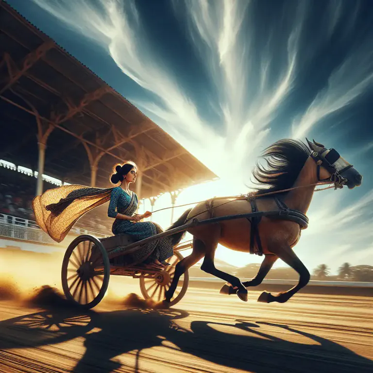 Visual representation of "sulky" - A kind of light, two-wheeled horse cart that is designed for one person.