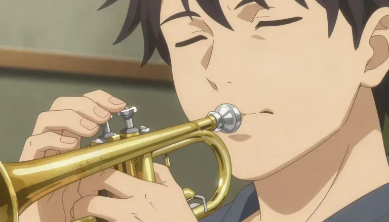 Visual representation of "embouchure" - The way a player shapes their mouth to play a wind instrument