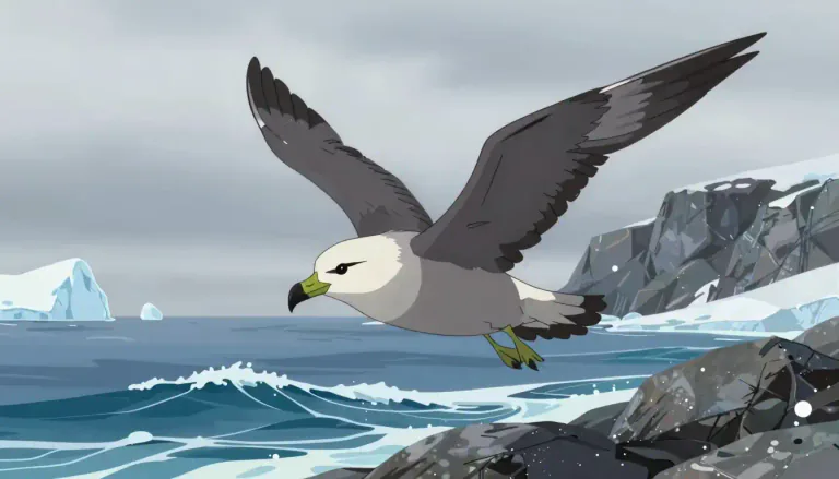 Visual representation of "skua" - A type of large sea bird found in colder areas of the world.