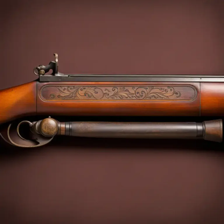 Visual representation of "cartouche" - In firearms terminology, it is a stamp or carving on the butt end of a musket or rifle, showing its maker, origin or owner.