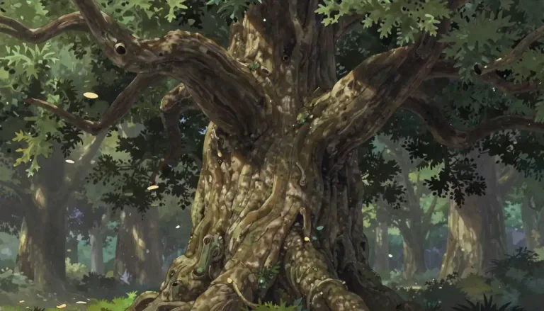 Visual representation of "gnarled" - Twisted and rough, usually due to age or weathering
