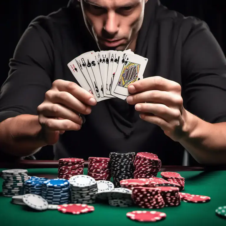 Visual representation of "overplay" - In games like Poker, to bet or bluff too strongly given the strength of your hand