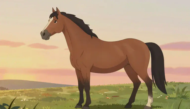 Visual representation of "equine" - Related to or resembling a horse or horses.