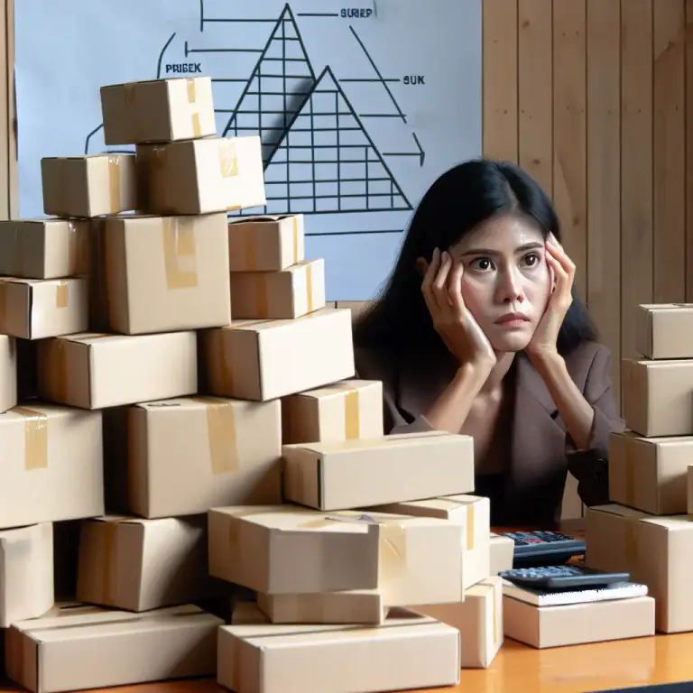 Visual representation of "hun" - A term for a female pyramid scheme participant or multi-level marketer