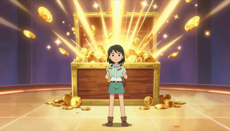 Visual representation of "jackpot" - The main prize in a lottery or game, often a large amount of money.