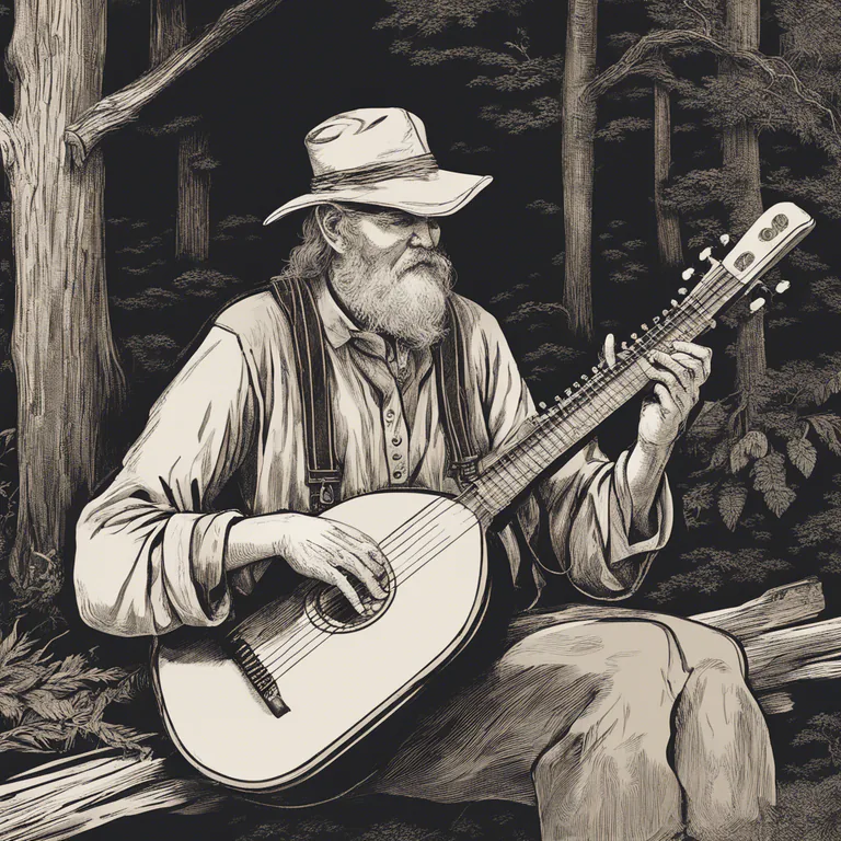 Visual representation of "dulcimer" - A type of musical instrument similar to a guitar, but it is played by strumming or picking its strings with the fingers.