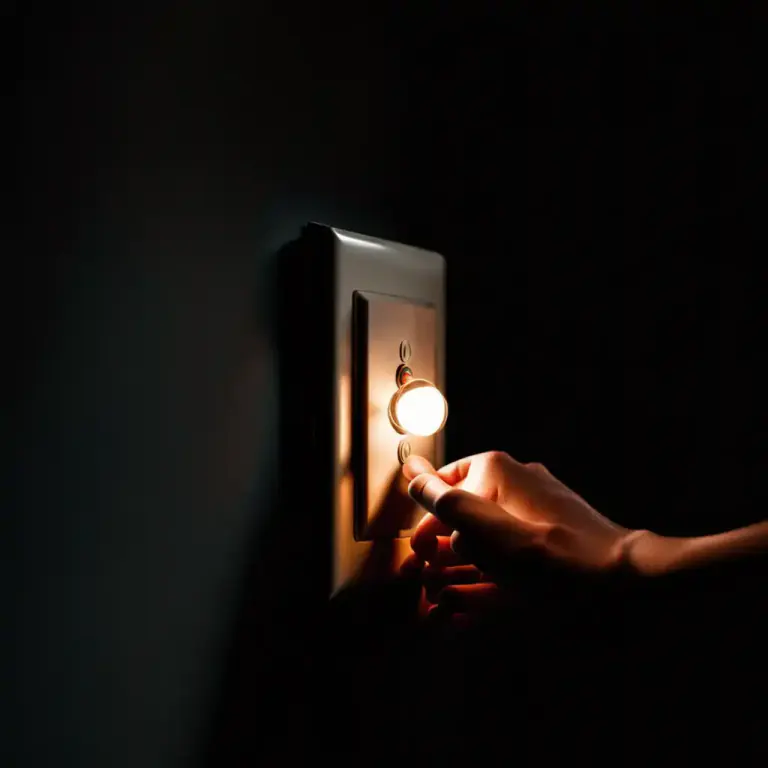Visual representation of "turn out" - to ensure that all the lights are switched off
