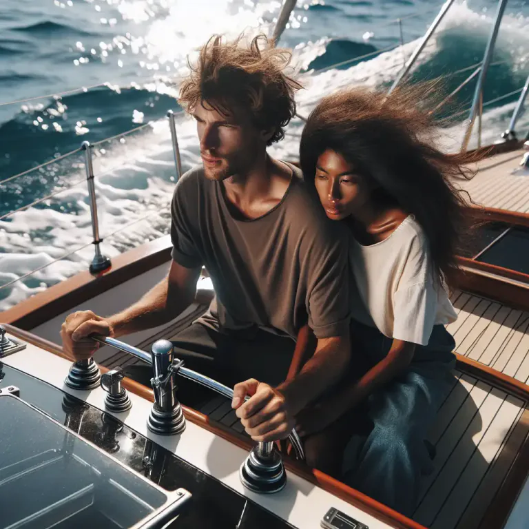 Visual representation of "cockpit" - The well or pit in a yacht where the helm is