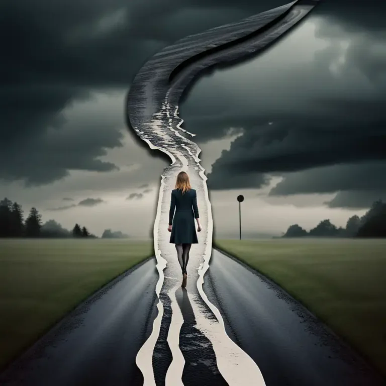 Visual representation of "move on" - To stop thinking about or dealing with a problem or a difficult situation and start doing or thinking something different.