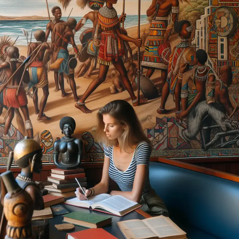 Visual representation of "colonialism" - Especially in arts, literature, or academics, the discussion, examination or study of the impacts of such control.