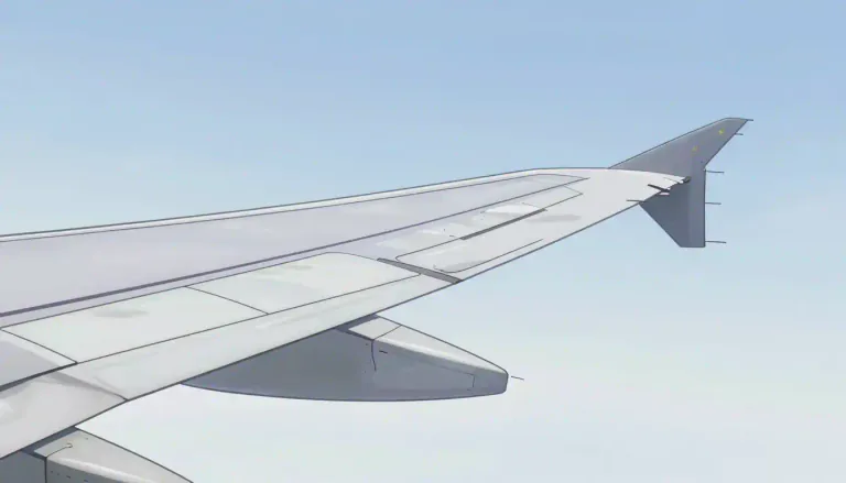 Visual representation of "aileron" - A movable surface on the wing of an aircraft that is used to control the aircraft's roll.
