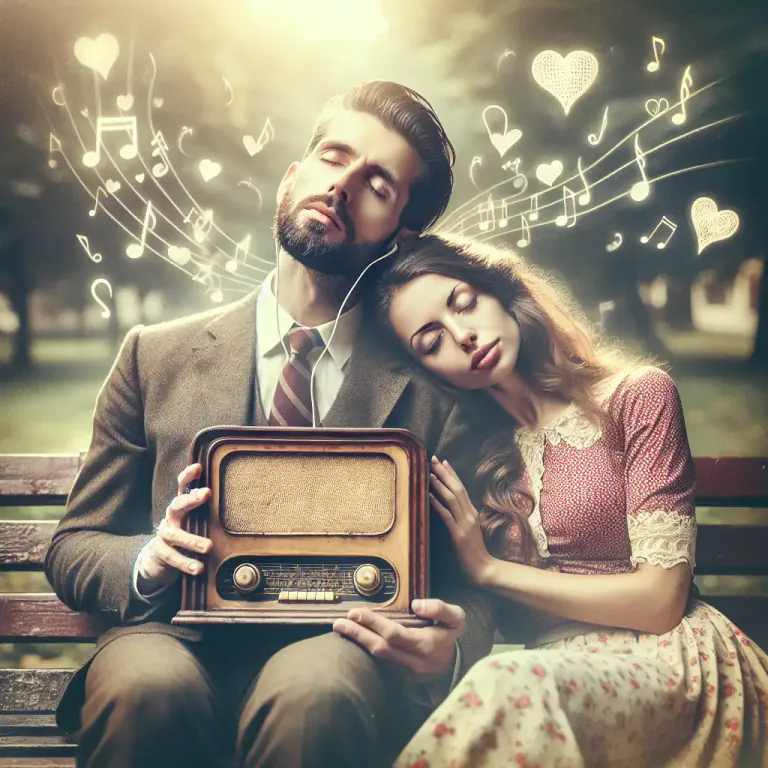 Visual representation of "schmaltzy" - Relating to popular music that is overly sweet and sentimental
